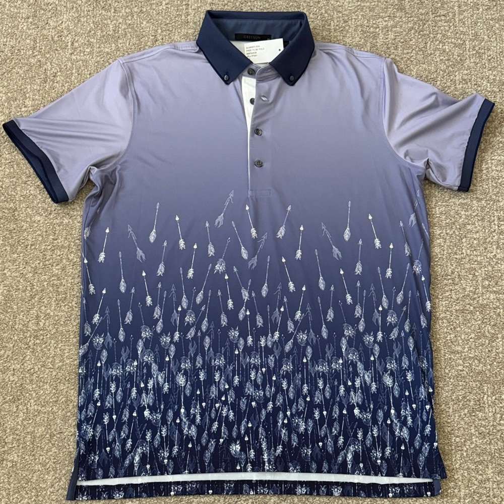 Greyson Navy and Light Blue Free to Be Polo Shirt